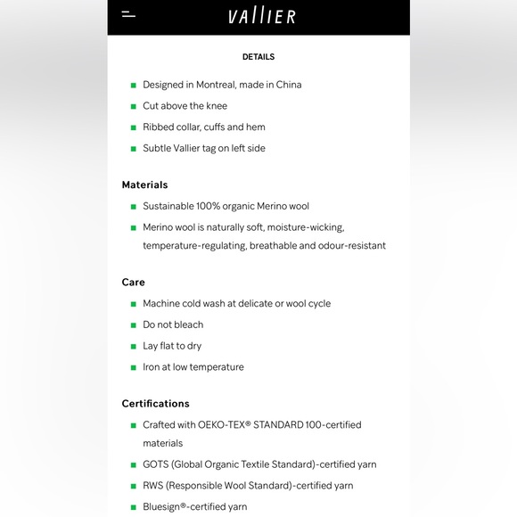 Vallier Peckham Merino Sweater Dress Size M in Black - Picture 5 of 5